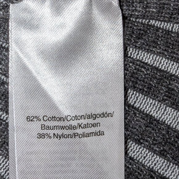 NWT DKNY | Granite & Gray Printed Turtleneck Long-Sleeve Ribbed Sweater | Medium - Picture 8 of 9